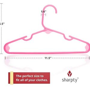 Sharpty Kids 40 Plastic Hangers, Children's Hangers Baby Toddler & Child Clothes